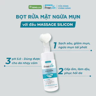 Bọt rửa mặt ngừa mụn Novocare - Freeskin Cleansing Foam 120ml