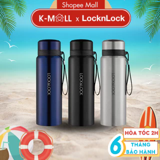 Bình giữ nhiệt LocknLock 800ml Vacuum Bottle LHC6180 3 màu , Có khay lọc trà, dây treo xách - K-MALL