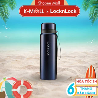 Bình giữ nhiệt LocknLock 800ml Vacuum Bottle LHC6180FU ,Có khay lưới lọc trà, dây treo xách - K-MALL