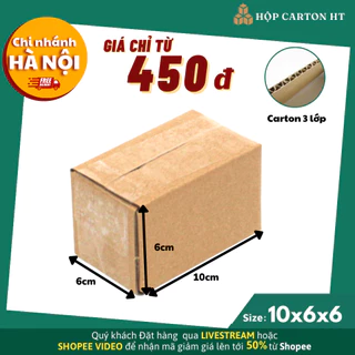 10x6x6 combo 100 hộp carton đóng hàng hộp giấy carton size nhỏ giá rẻ - Hộp carton HT