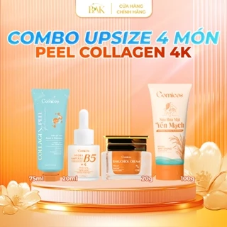 [Combo Up Size] Combo skincare Peel Collagen 4K + Serum B5 HA + Kem Face Bakuchiol + Sữa Rửa Mặt