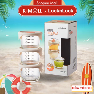 Hộp thủy tinh đựng thức ăn dặm cho bé LocknLock có vạch chia dung tích 230ml LLG508S3 - K-MALL