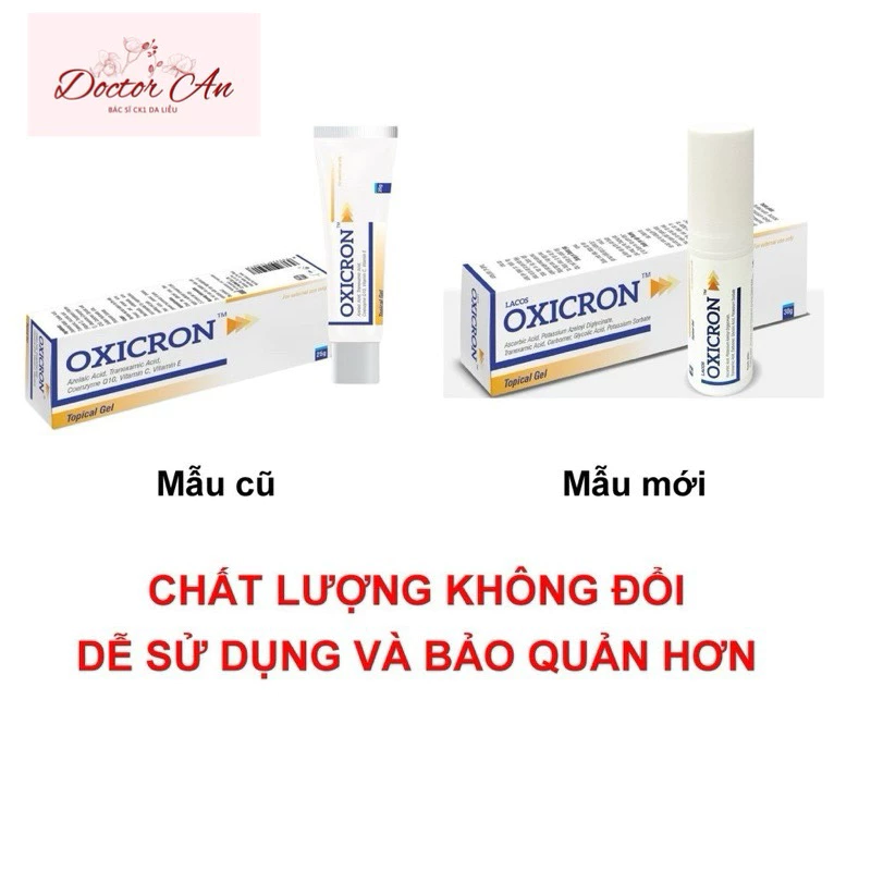 oxicron 30g hết mụn, mờ thâm, sáng da hiệu quả.mẫu mới nhất. BS AN