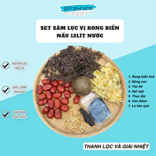 Set sâm lục vị rong biển nấu 12lít nước, thích hợp dùng kinh doanh, Bếp Nhà Bom