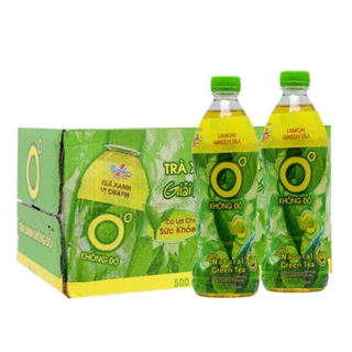 Thùng 24 chai trà xanh không độ 455ml/chai