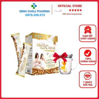 Sữa hạt bầu Mattimum canxi hộp giấy 300g 14 gói - MATTI MUM CANXI Bổ sung dinh dưỡng đầy đủ cho mẹ thai kì khỏe mạnh