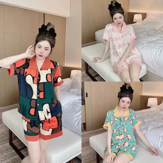 Set Đồ Bộ Ngủ Nữ Pijama Áo Cộc Quần Đùi Pyjama Đồ Bộ Ngủ Nữ Mặc Nhà Chất Mát Siêu Rẻ