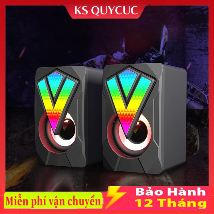 Loa máy tính pc, laptop mini 5.0 Speaker - Loa vi tính mini LED RGB | Bảo hành 12 Tháng