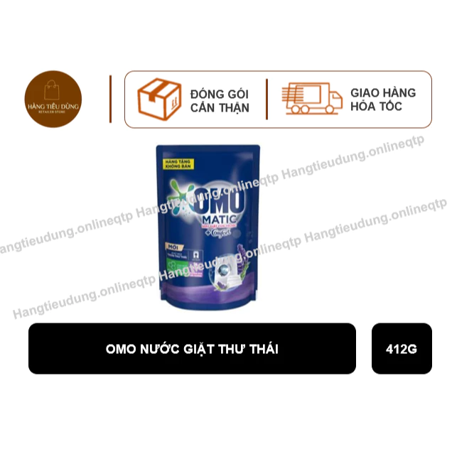 Nước giặt OMO matic 412g máy giặt cửa trước ( hàng khuyến mãi )