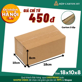 18x10x8 Hộp Carton đóng hàng đựng phụ kiện giá rẻ - Hộp Carton HT