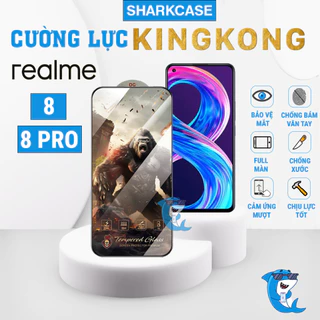 Kính cường lực Realme 8 / 8 PRO KingKong full màn chống bám vân tay bảo vệ màn hình điện thoại