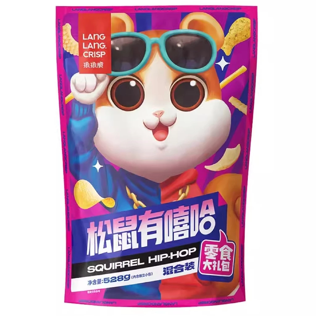 [Sẵn Hàng Mới ] Bim bim khổng lồ Con sóc khối lượng 528g đáng yêu cute - Bim bim tôm - Bim bim cà chua khổng lồ