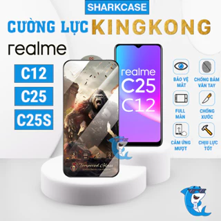 Kính cường lực Realme C12 / C25 / C25S KingKong full màn chống bám vân tay bảo vệ màn hình điện thoại