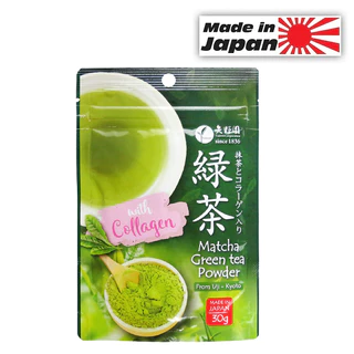 [Nhập Khẩu Nhật] Bột Trà Xanh Matcha Green Tea Powder 30Gr Bổ Sung Thêm 10% Collagen Thần Dược Trẻ Hóa Làn Da