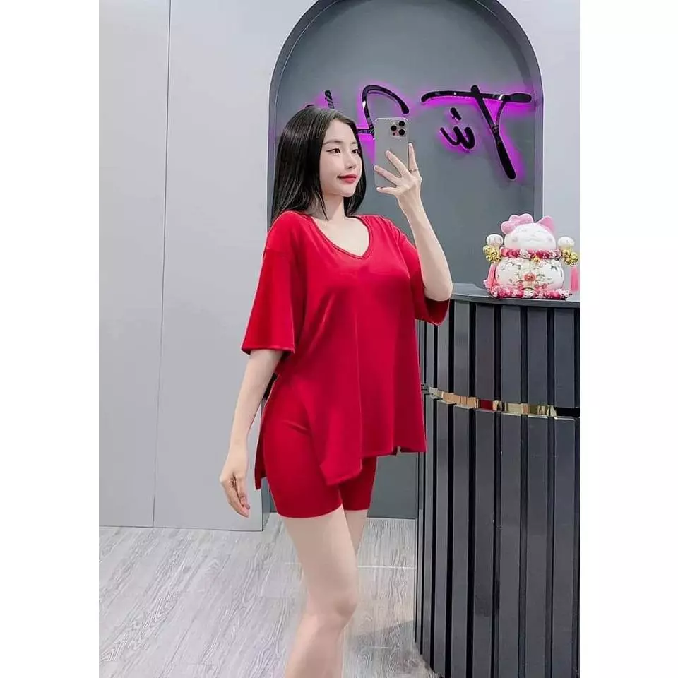 set bộ đùi nữ thun mặc nhà thoải mái thoáng mát cotton sang xịn mịn