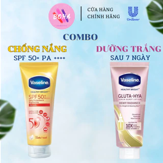 Combo kem chống nắng body và dưỡng da ban đêm Vasaline Bảo vệ da cho da trắng sáng gấp 10 lần