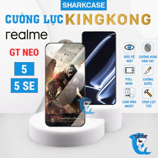 Kính cường lực Realme GT NEO 5 / 5 SE KingKong full màn chống bám vân tay bảo vệ màn hình điện thoại