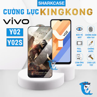 Kính cường lực VIVO Y02 / Y02S KingKong full màn chống bám vân tay bảo vệ màn hình điện thoại