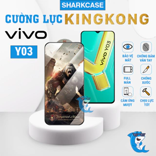 Kính cường lực VIVO Y03 KingKong full màn chống bám vân tay bảo vệ màn hình điện thoại