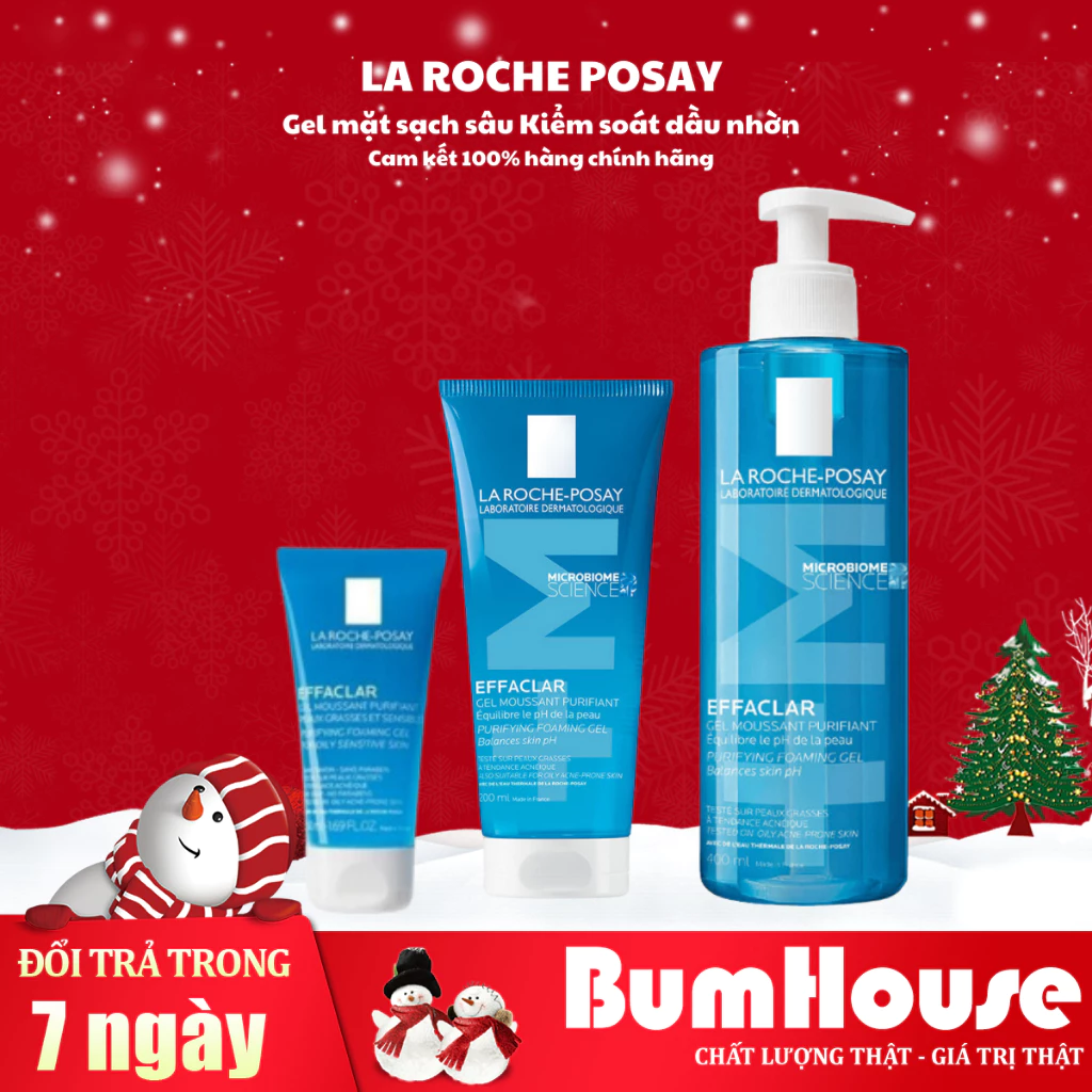 Gel rửa mặt cho da dầu nhạy cảm La Roche-Posay Effaclar Foaming Gel 50ml 200ml 400ml