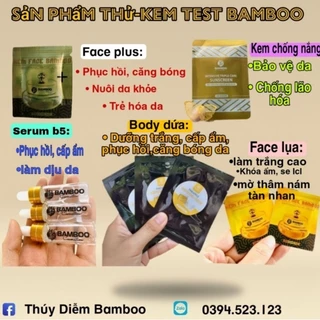 🍀GÓI SAMPLE🍀 Kem face lụa, face plus, kem body dứa, kem chống nắng, serum b5 Bamboo