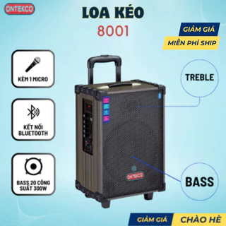 Loa kéo ONTEKCO 8001 kèm 1 mic hát karaoke chính hãng, bảo hành 12 tháng