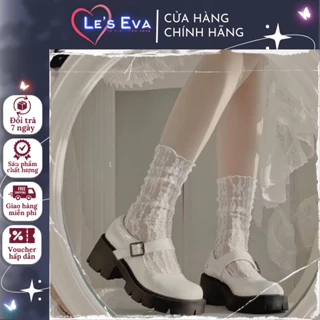 Tất vớ ren LE'S EVA lolita lưới màu trắng đen cao cổ beo hot trend phong cách hàn quốc nhiều kiểu PK26 - LEEVA STORE