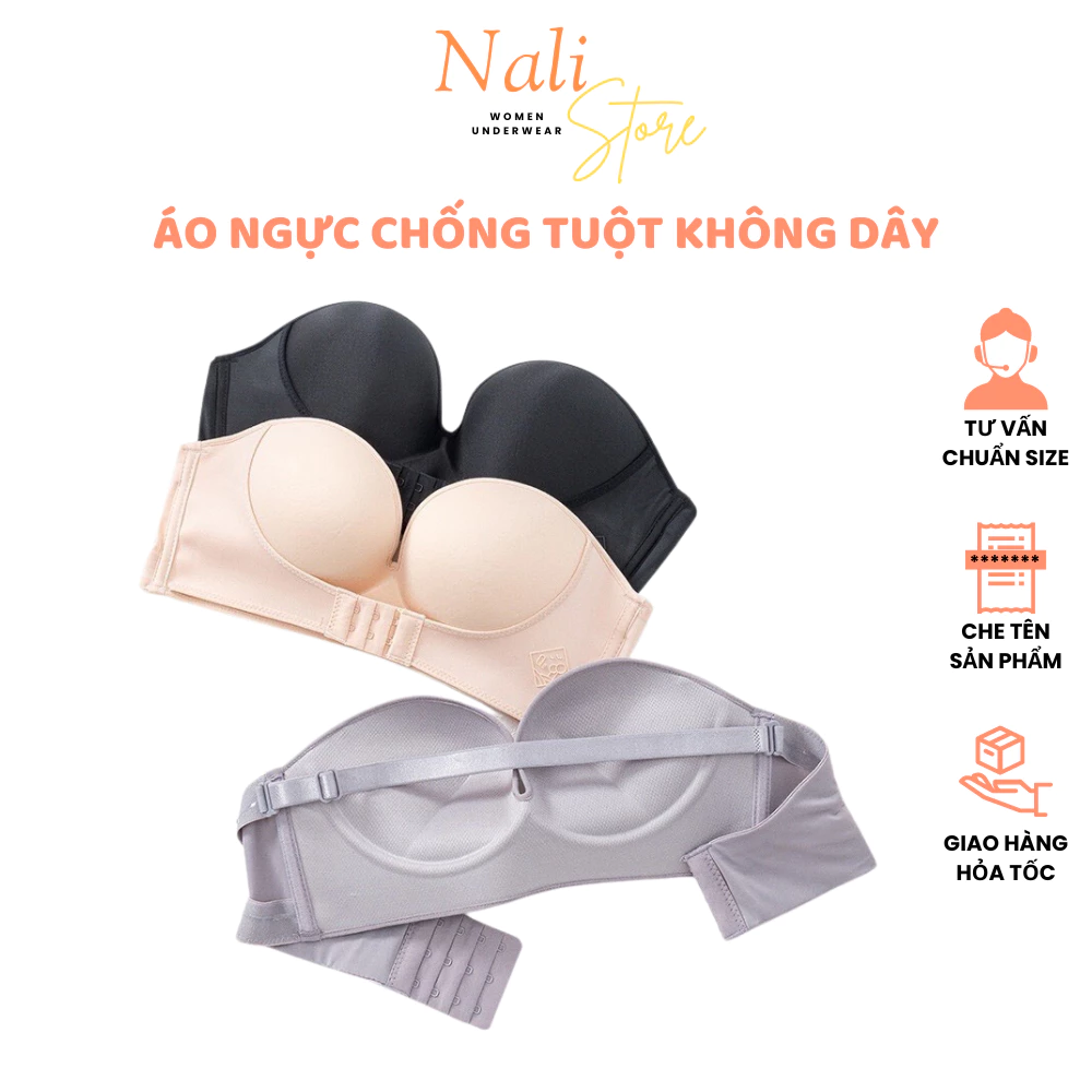 Áo Ngực Chống Tuột Không Dây Cài Trước, Áo Cúp Ngực Nâng Ngực Tạo Khe Quyến Rũ Nalistore 184