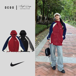 Áo khoác gió nike  cao cấp 2 lớp dày dặn ,Áo khoác dù DEGO Có Mũ Trùm Chống Nắng Áo Khoác Gió Nam Nữ Thể Thao 723