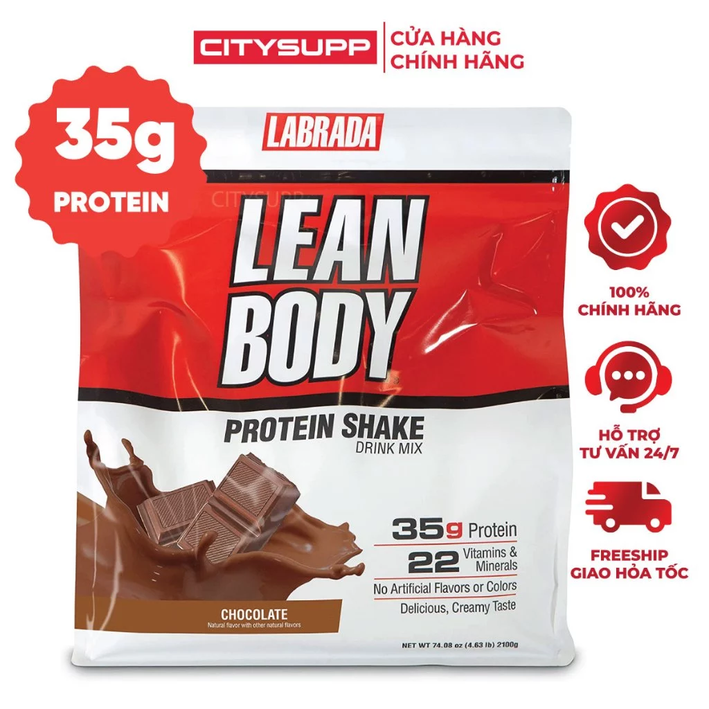 Labrada Lean Body, Sữa Thay Thế Bữa Ăn Tiện Lợi, Bổ Sung 40g Protein, Vitamin Khoáng Chất Thiết Yếu, Tăng Cơ Nạc, Đốt Mỡ