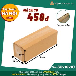 Hộp carton đóng hàng 30x10x10 đựng giày dép, phụ kiện đồ gia dụng giá rẻ - Hộp Carton HT