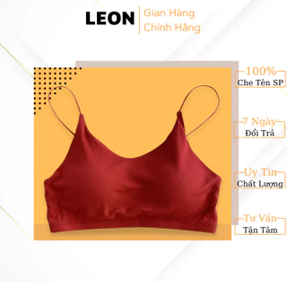 Áo Bra Nữ 2 Dây Mút Liền Hở Lưng Không Gọng Nâng Ngực LEON 1181