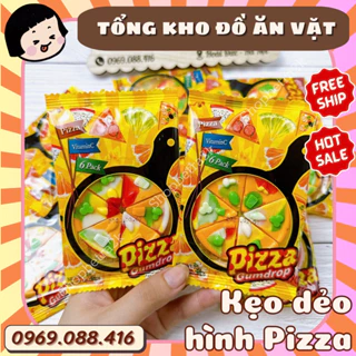 Sỉ 1 dây/10 gói kẹo dẻo hình pizza khay cute