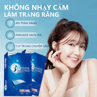 Full Hộp 7 Tờ Miếng Dán Trắng Răng 3D Tiện Lợi White Teeth Whitening Strips