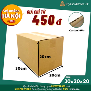 30x20x20 hộp carton đóng hàng hộp giấy carton gói hàng giày dép, đồ gia dụng giá rẻ - Hộp carton HT