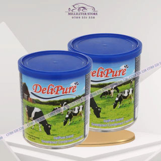 Set 2 lon Sữa đặc có đường nhập khẩu Malaysia DeliPure lon 1kg/380gr