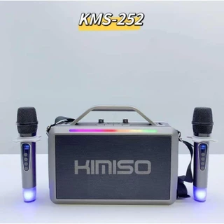 Loa Karaoke Mini KIMISO KMS 252 - Loa Karaoke Bluetooth 2 Mic Không Dây Bass Cực Mạnh Pin Trâu Thiết Kế Nhỏ Gọn