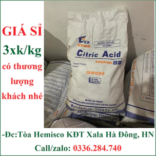 [1Kg] Axit chanh, axit citric, acid citric, bột chanh, bột chua, dùng để tẩy rửa, tạo độ chua, điều chỉnh pH