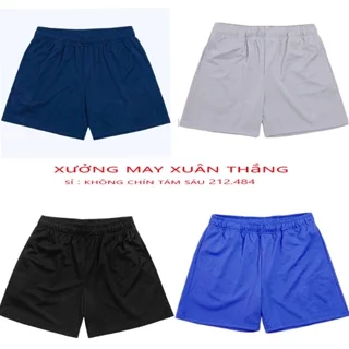 COMBO 5 QUẦN  ĐÙI NGẮN THỂ THAO TRƠN, CHẤT LIỆU MÈ, THOÁNG KHÍ, SIZE 45 - 100KG