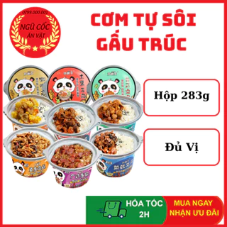 Cơm Tự Sôi Gấu Trúc Trùng Khánh - Cơm Lạp Xưởng - Cơm Bò Nấm - Cơm Thịt Kho - Cơm Thập Cẩm - Hộp To 283g - ngucoc_anvat