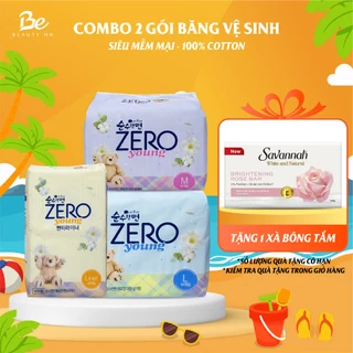 Combo 2 Băng vệ sinh Kleannara Zero Young Hàn Quốc siêu mềm mại, không mùi các size