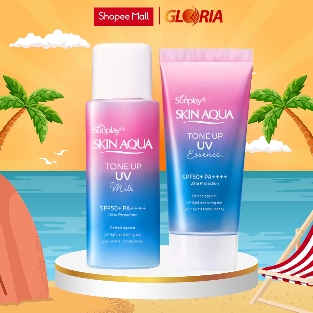 Kem Chống Nắng Hiệu Chỉnh Sắc Da Sunplay Skin Aqua Tone Up UV Milk Lavender SPF50+ PA++++ 50g