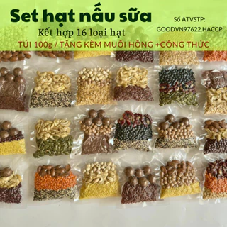 Set 10 gói 100g Hạt Nấu Sữa Mix Sẵn , Set Hạt Làm Sữa Đồ Ăn Dặm Cho Bé Mix Sẵn