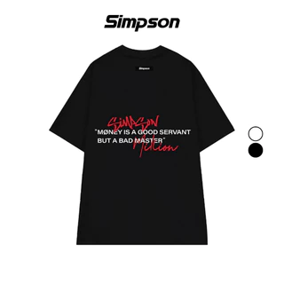 Áo Thun Phối In Nổi MONEY Local Brand Simpson Tee Unisex Nam Nữ Oversize - TS14