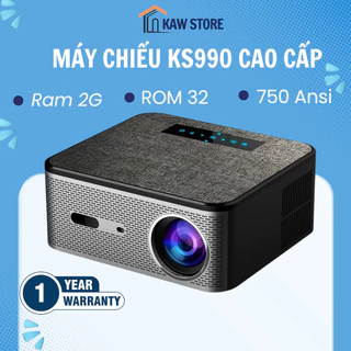 Máy Chiếu Mini KS990 điều khiển giọng nói Cho Văn Phòng Gia Đình Trường Học - Bảo hành chính hãng