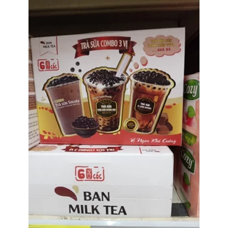 [Combo 03 vị] Trà sữa tự pha BAN MILK TEA, trà sữa trân châu combo 3 vị ( 6 gói trà sữa + 6 gói trân châu)