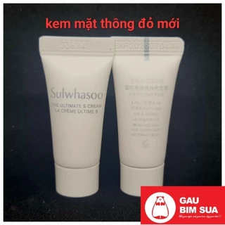 (Ultimate S 5ml)Kem thông đỏ chống lão hóa da toàn diện Sulwhasoo Timetreasure Invigorating Cream