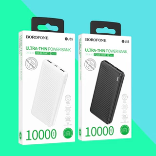 Sạc Dự Phòng J55 10000mAh Với 2 Cổng Sạc cho 2 thiết bị cùng lúc