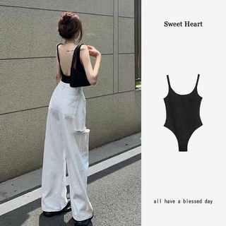 Bodysuit 2 dây dáng ôm body sexy hottrend tôn dáng, áo liền thân hở lưng đi biển mùa hè SP156