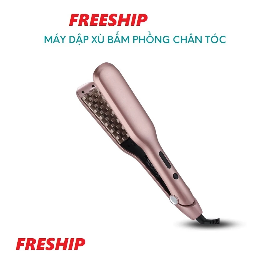 Máy bấm tóc máy bấm phồng chân tóc 2 in 1 kéo duỗi cao cấp 5 mức nhiệt, Máy Dập Phồng, Dập Xù Tóc Chân Vuông